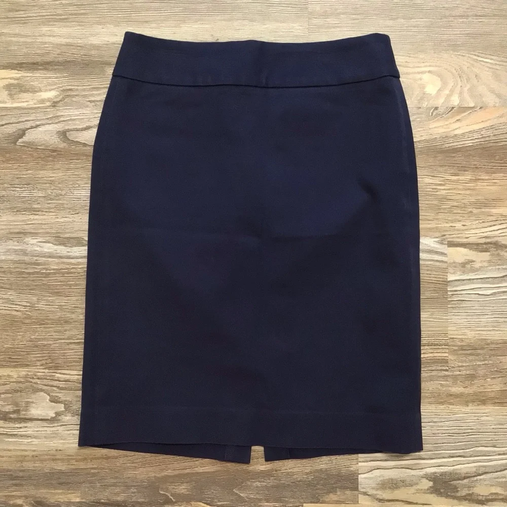 Banana Republic Blue Twill Straight Skirt 4